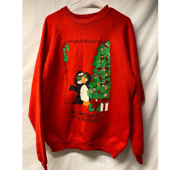 VTG 1990 Light Up Christmas Sweater - Picture 1 of 7
